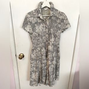 Zebra print Club Monaco button-down dress